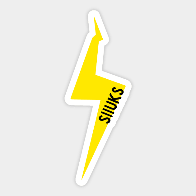 Yellow flashing lights with Slluks brand logo icon Sticker by slluks_shop